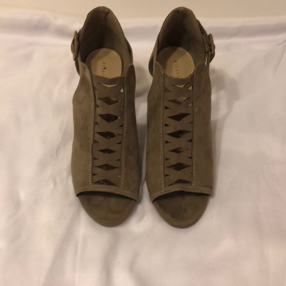 Open Toed Boot Wedges